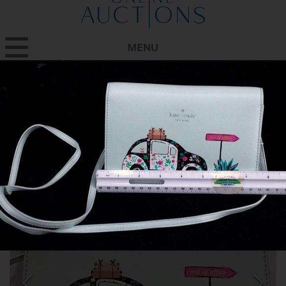 Kate Spade Light Green Wallet with Floral Car Motif - Picture 3 of 6